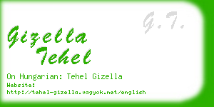 gizella tehel business card